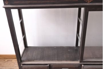 アンティーク家具　大正ロマン　引き出し付きガラスケース(ショーケース、陳列棚)(R-036613)