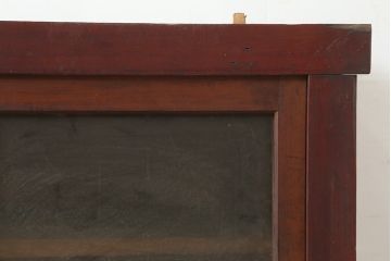 和製アンティーク　大正期　漆塗り　金具付き水屋キャビネット・重ね(戸棚、水屋箪笥、収納棚)(R-036614)