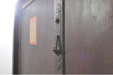 アンティーク家具　和製アンティーク　六尺　重ね収納箪笥キャビネット(夜具箪笥、布団箪笥、テレビ台、和タンス、水屋箪笥)(R-036627)