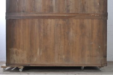 アンティーク家具　和製アンティーク　六尺　重ね収納箪笥キャビネット(夜具箪笥、布団箪笥、テレビ台、和タンス、水屋箪笥)(R-036627)