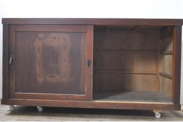 アンティーク家具　和製アンティーク　六尺　収納箪笥サイドボード(夜具箪笥、時代箪笥、和タンス、水屋箪笥)(R-036628)