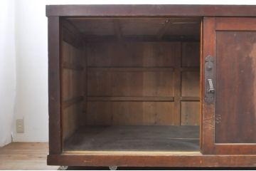 アンティーク家具　和製アンティーク　六尺　収納箪笥サイドボード(夜具箪笥、時代箪笥、和タンス、水屋箪笥)(R-036628)