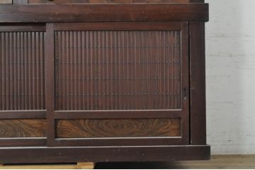 アンティーク家具　和製アンティーク　六尺水屋箪笥(重ね箪笥、時代箪笥、和タンス)(R-036630)