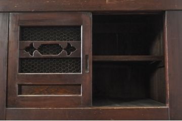 アンティーク家具　和製アンティーク　六尺水屋箪笥(重ね箪笥、時代箪笥、和タンス)(R-036630)