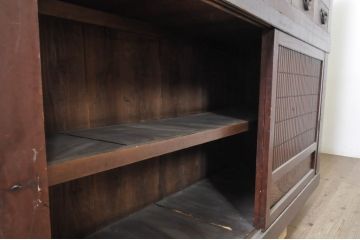 アンティーク家具　和製アンティーク　六尺水屋箪笥(重ね箪笥、時代箪笥、和タンス)(R-036630)