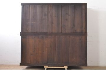 アンティーク家具　和製アンティーク　六尺水屋箪笥(重ね箪笥、時代箪笥、和タンス)(R-036630)