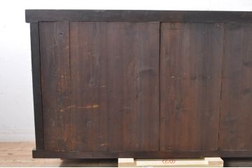 アンティーク家具　和製アンティーク　六尺水屋箪笥サイドボード(テレビ台、重ね箪笥、時代箪笥、和タンス)(R-036631)