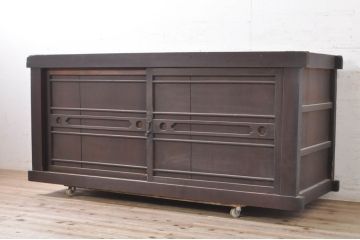 アンティーク家具　和の空間を引き立てる収納箪笥(サイドボード、水屋箪笥)(R-036637)