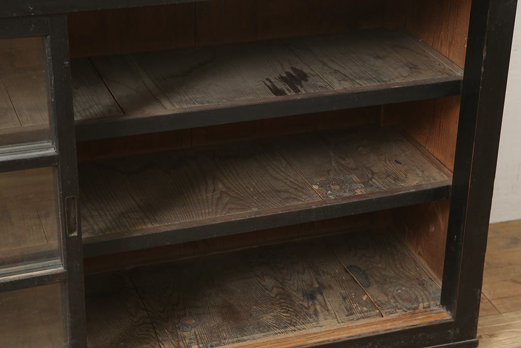 アンティーク家具　和製アンティーク　重ねキャビネット・重ね(戸棚、水屋箪笥、収納棚)(R-036639)