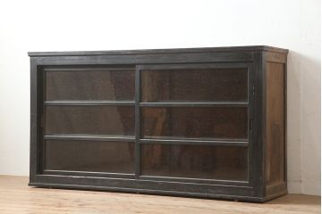アンティーク家具　和製アンティーク　重ねキャビネット・上段(戸棚、水屋箪笥、収納棚)(R-036640)