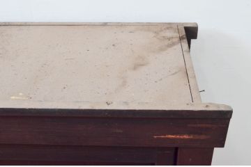 アンティーク家具　古民具　ヒノキ材　六尺サイズの収納箪笥サイドボード(水屋箪笥、テレビ台)(R-036646)
