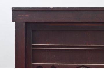 アンティーク家具　古民具　ヒノキ材　六尺サイズの収納箪笥サイドボード(水屋箪笥、テレビ台)(R-036646)