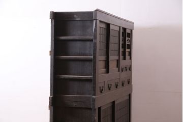 アンティーク家具　明治大正期　重ね水屋箪笥(収納棚)(R-036663)