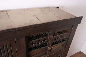 アンティーク家具　明治大正期　重ね水屋箪笥(収納棚)(R-036663)