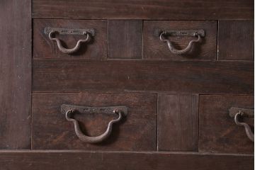 アンティーク家具　明治大正期　重ね水屋箪笥(収納棚)(R-036663)