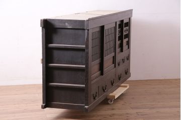 アンティーク家具　明治大正期　重ね水屋箪笥(収納棚)(R-036664)