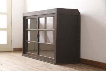 アンティーク家具　昭和中期　重ねキャビネット・上段(戸棚、水屋箪笥、収納棚)(R-036676)