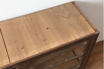 アンティーク家具　昭和中期　重ねキャビネット・下段(戸棚、水屋箪笥、収納棚)(R-036677)