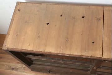 アンティーク家具　昭和中期　重ねキャビネット・下段(戸棚、水屋箪笥、収納棚)(R-036677)
