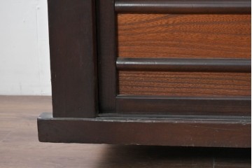 和製アンティーク　明治大正期　木目の美しさが引き立つ舞良戸のサイドボード　(R-036678)