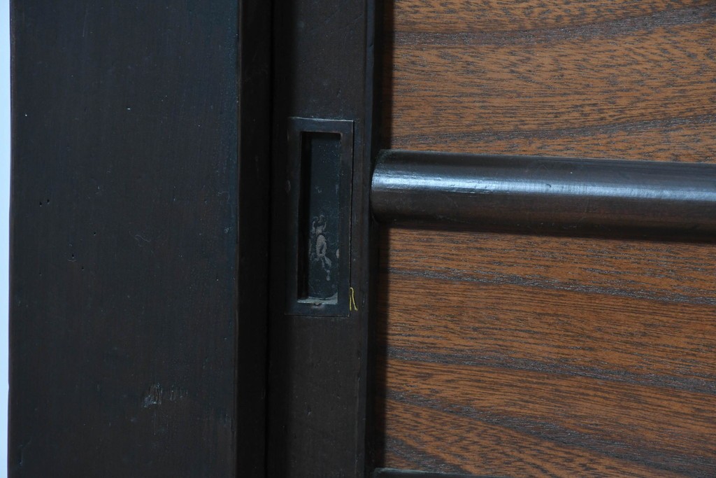 和製アンティーク　明治大正期　木目の美しさが引き立つ舞良戸のサイドボード　(R-036678)