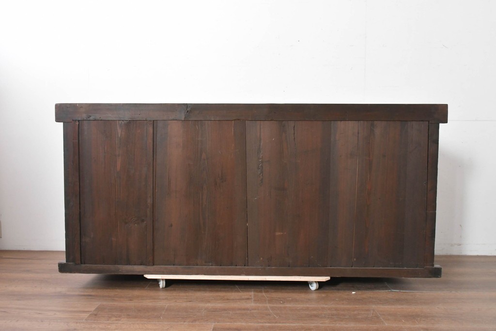 和製アンティーク　明治大正期　木目の美しさが引き立つ舞良戸のサイドボード　(R-036678)
