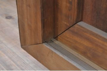 アンティーク家具　前面ヒノキ・ケヤキ材　収納箪笥キャビネット(テレビ台、水屋箪笥)(R-036688)
