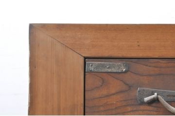 アンティーク家具　前面ヒノキ・ケヤキ材　収納箪笥キャビネット(テレビ台、水屋箪笥)(R-036689)