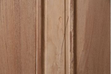 アンティーク家具　和製アンティーク　木製引き戸の重ねキャビネット(戸棚、箪笥、収納棚)(R-036690)