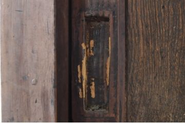 アンティーク家具　味のある木製引き戸の収納箪笥キャビネット(水屋箪笥、収納棚)(R-036696)