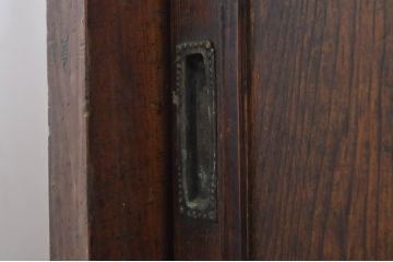 アンティーク家具　味のある木製引き戸の収納箪笥キャビネット(水屋箪笥、収納棚)(R-036696)