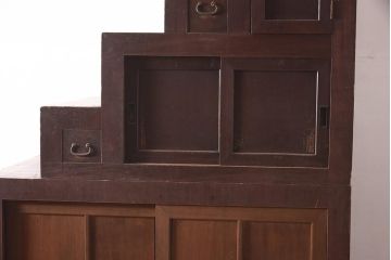 アンティーク家具　古民具　激レア!　特大サイズ　両面使いができる希少な階段箪笥(R-036699)