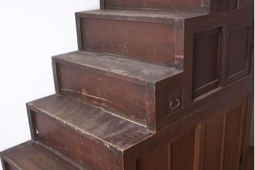 アンティーク家具　古民具　激レア!　特大サイズ　両面使いができる希少な階段箪笥(R-036699)