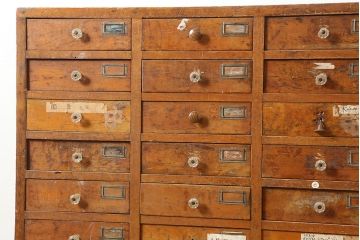 レトロ家具　昭和初期　和製アンティーク　引き出し40杯　使い込まれた風合いが素敵なチェスト(小物収納、引き出し)(R-036701)