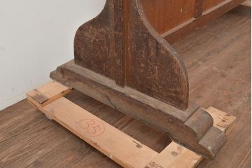 昭和レトロ　懐かしい雰囲気たっぷりのラワン材製衝立(パーテーション、つい立て)(R-036702)