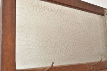 昭和レトロ　懐かしい雰囲気たっぷりのラワン材製衝立(パーテーション、つい立て)(R-036702)
