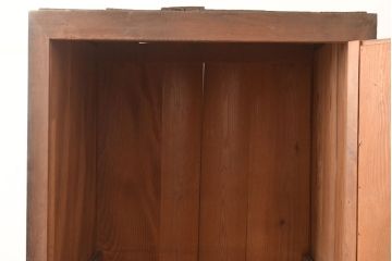 アンティーク家具　明治期　ヒノキ材　収納箪笥　キャビネット(水屋箪笥、戸棚、夜具箪笥、布団箪笥)(R-036704)