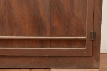 アンティーク家具　明治期　ヒノキ材　収納箪笥　キャビネット(水屋箪笥、戸棚、夜具箪笥、布団箪笥)(R-036704)