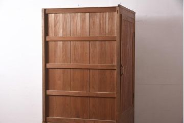 アンティーク家具　明治大正期　ヒノキ材　木の温もり感じるワードローブ(収納箪笥、キャビネット、夜具箪笥、布団箪笥)(R-036709)