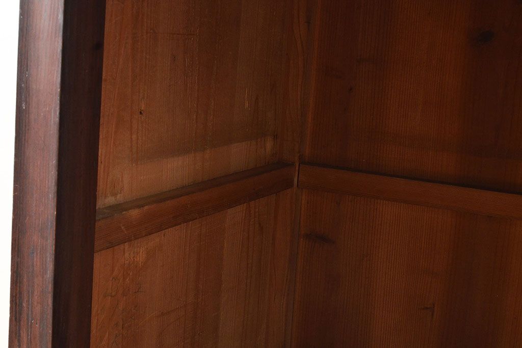 アンティーク家具　桟の引き戸が魅力の古い収納箪笥(サイドボード、テレビ台)(R-036710)