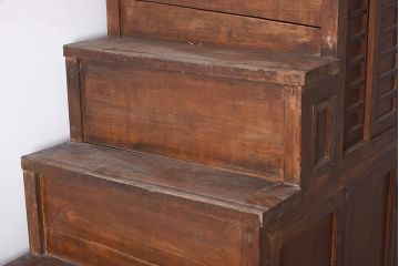 アンティーク家具　古民具　明治大正期　重ね階段箪笥(R-036711)