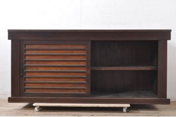 アンティーク家具　明治期　6尺　水屋箪笥サイドボード(キャビネット、収納棚)(R-036713)