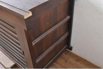 アンティーク家具　明治期　6尺　水屋箪笥サイドボード(キャビネット、収納棚)(R-036713)