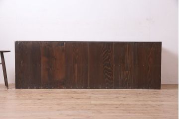 アンティーク家具　昭和中期　クリアガラス　シンプルデザインが魅力のレトロなローボード(テレビ台、収納棚、飾り棚)(R-036714)