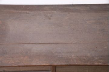アンティーク家具　昭和中期　クリアガラス　シンプルデザインが魅力のレトロなローボード(テレビ台、収納棚、飾り棚)(R-036714)
