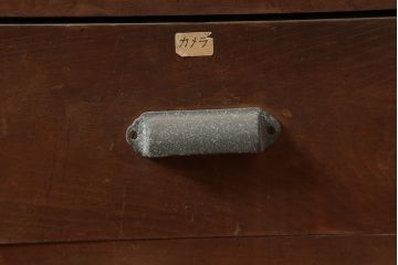 レトロ家具　ナラ材　昭和レトロの素朴な両袖デスク(机、在宅ワーク、在宅用)(R-036718)