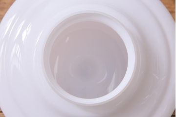 アンティーク照明　和製アンティーク　流れるようなフォルムのシェードが素敵なペンダントライト(天井照明、吊り下げ照明)