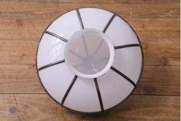 アンティーク照明　和製アンティーク　タッセル(飾り房)付き　提灯のような形が魅力の吊り下げ照明(天井照明、ペンダントライト)(R-036729)