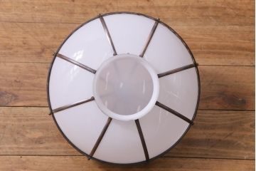 アンティーク照明　和製アンティーク　タッセル(飾り房)付き　提灯のような形が魅力の吊り下げ照明(天井照明、ペンダントライト)(R-036730)