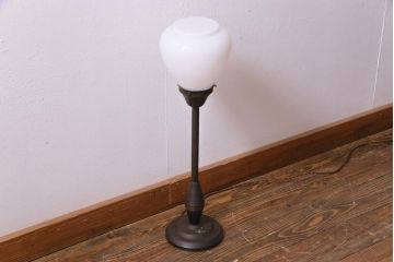 アンティーク照明　和製アンティーク　アイアン支柱　ぼんぼりのようなスタンドライト(照明、フロアスタンド)